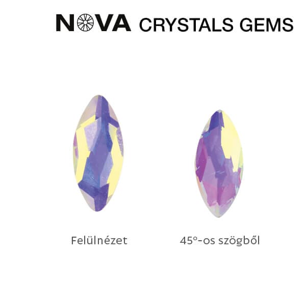 CN NOVA Crystals (10pcs) - Wheat 3,4x8 mm Aurora