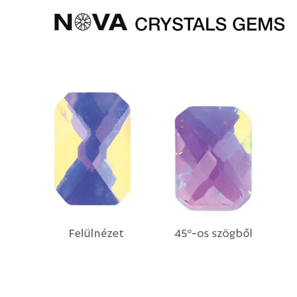CN NOVA Crystals (10pcs) - Square 4x6 mm Aurora