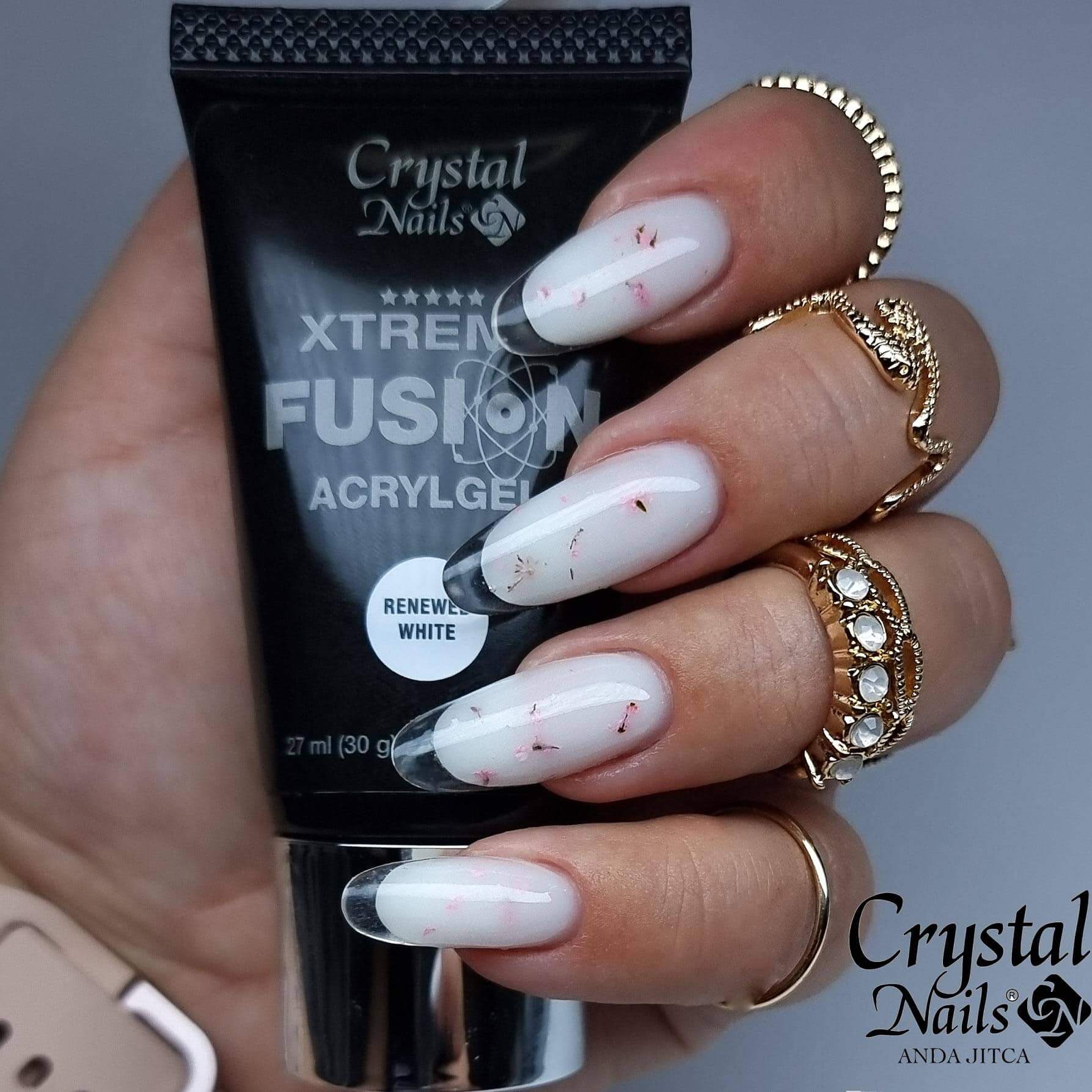 CN Xtreme Fusion AcrylGel – White renewed 30g THF - Image 2