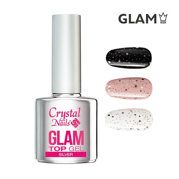 CN Glam top gel 4ml - Silver THF