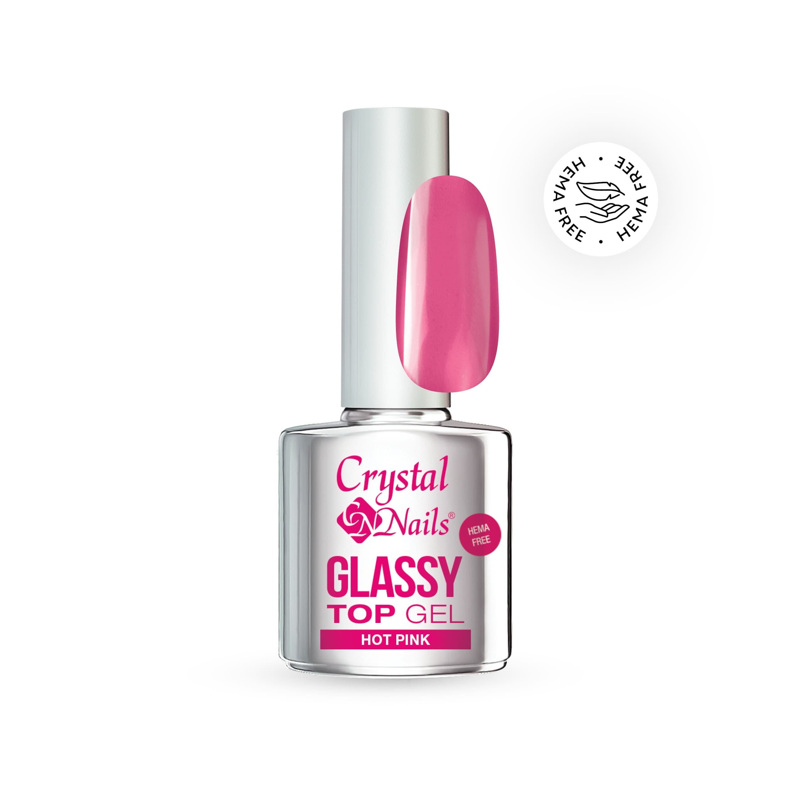 CN Glassy Top Gel - Hot pink 4ml THF