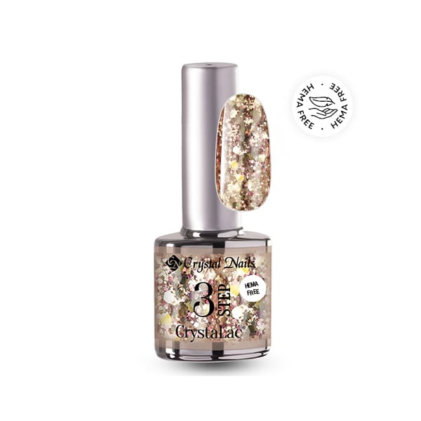 CN 3S CrystaLac 8ml #147 - Glitter gold THF