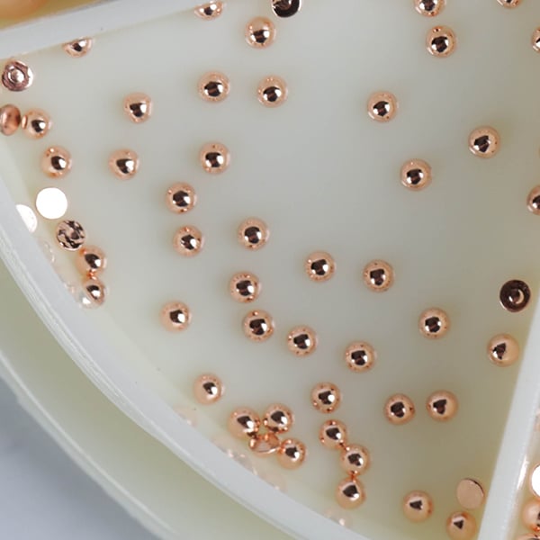 CN Half Beads Refill - metal rosegold 1,5mm