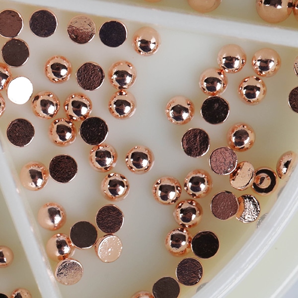CN Half Beads Refill - metal rosegold 3mm